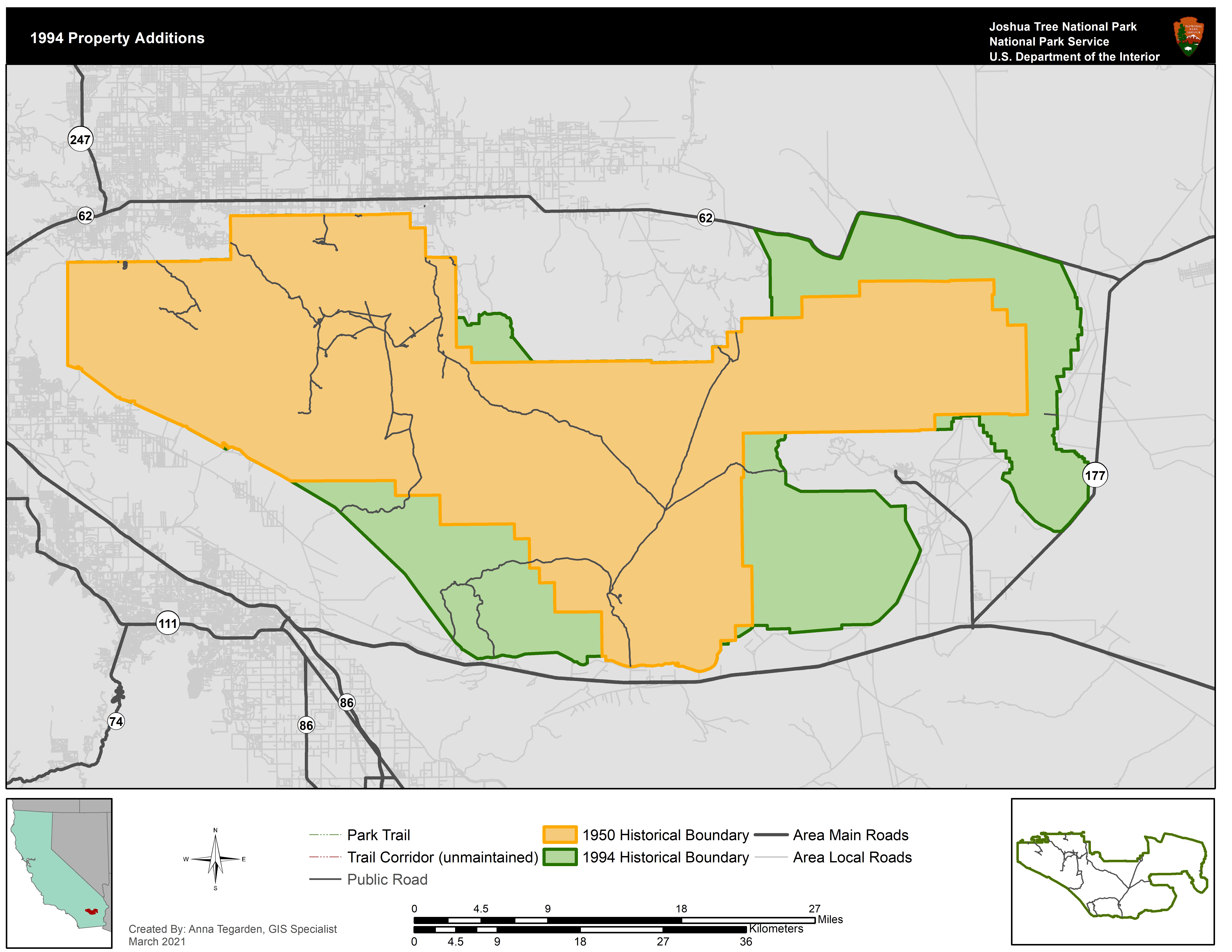 1994 Property Additions Map